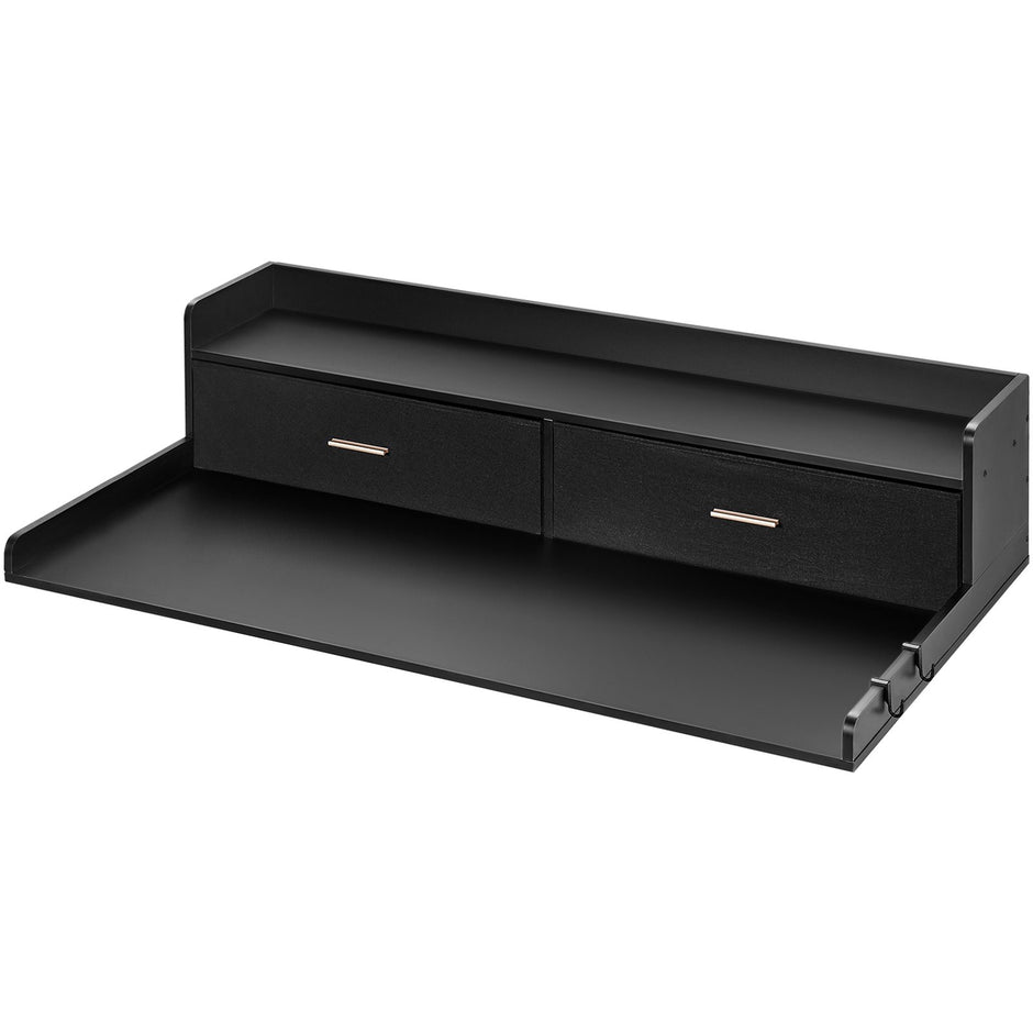 Washer Dryer Countertop, 27.5 Depth X 54 Width, Washer Dryer Wood Top For Laundry Room Organization With 2 Drawers Shelf