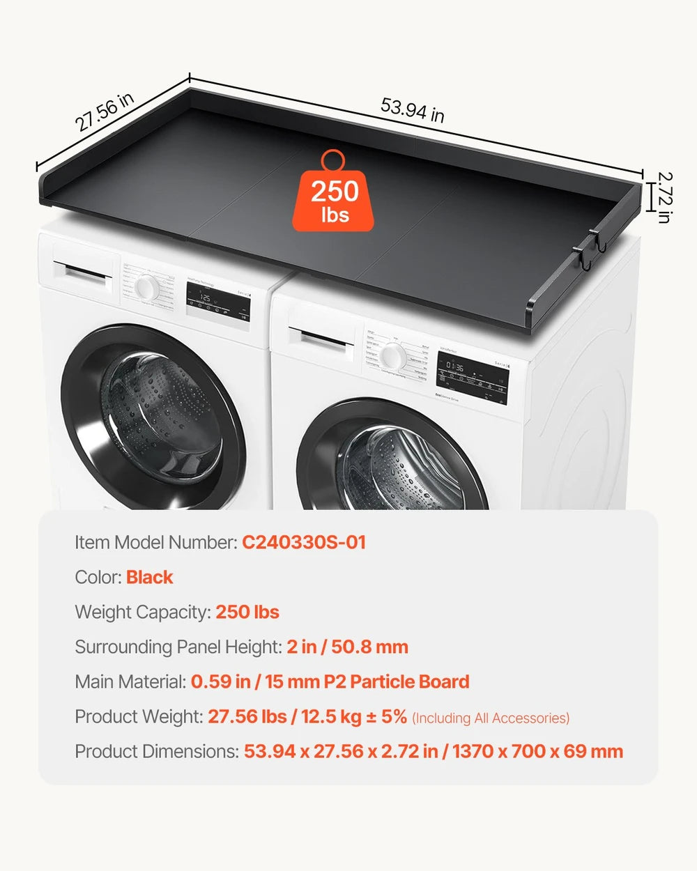 Washer & Dryer Countertop – 54