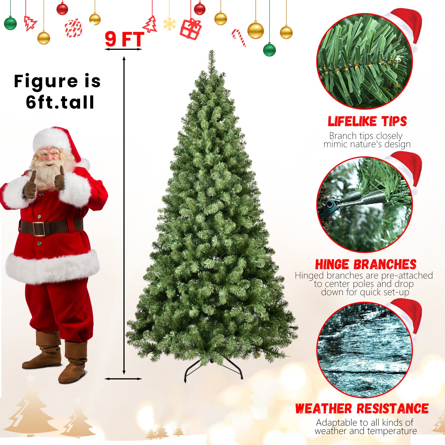 PE, PVC, Green Christmas Tree, Christmas Decorations