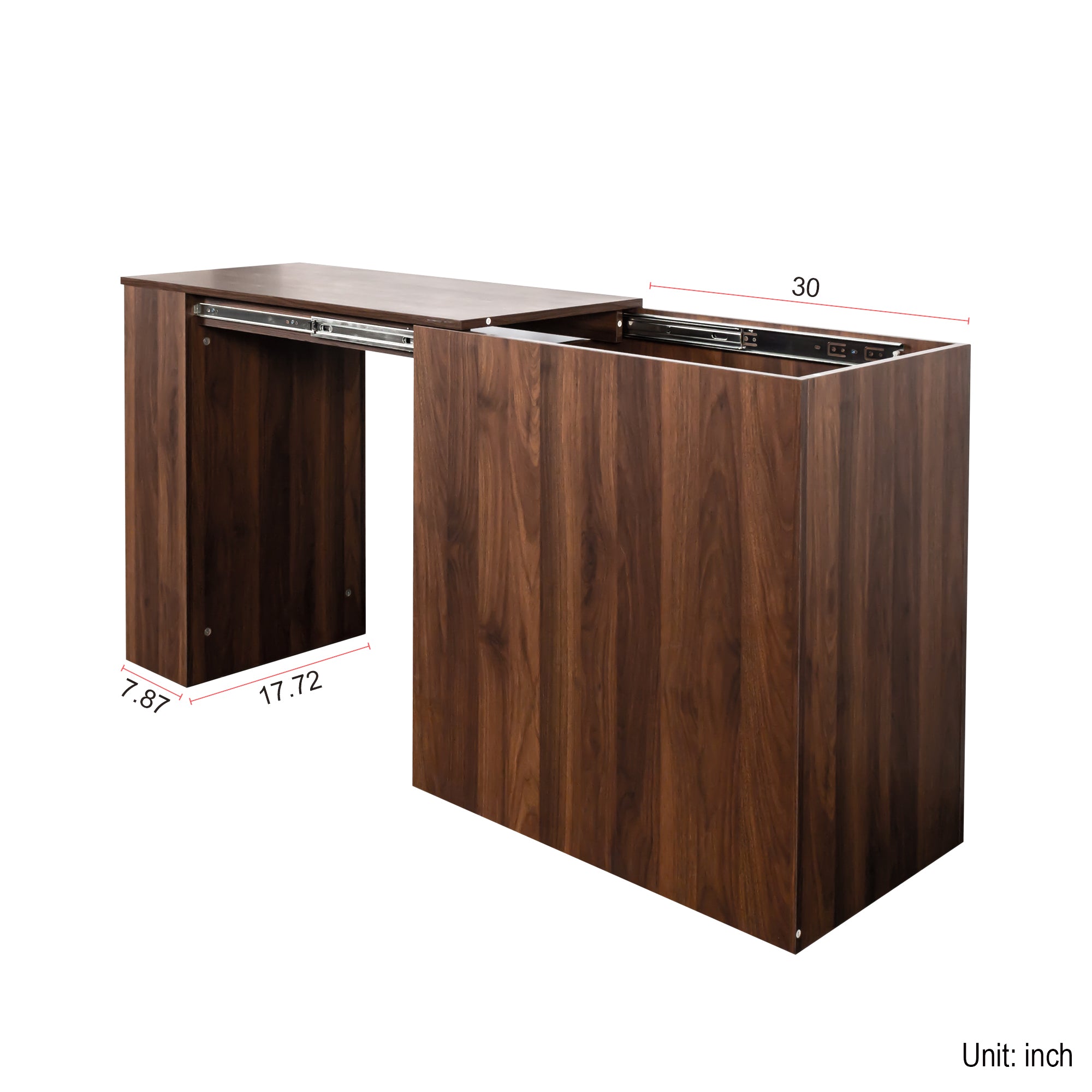 Computer Desk With Drawers, Modern Corner Home Office Storage With Extendable Table, Study Writing Desk Workstation For Home,Office