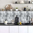 Hexagon Stick Kitchen Backsplash Tiles, Mosaic Tile Stickers Pvc Peel And Stick Backsplash Self Adhesive Decor For Kitchen Backsplash
