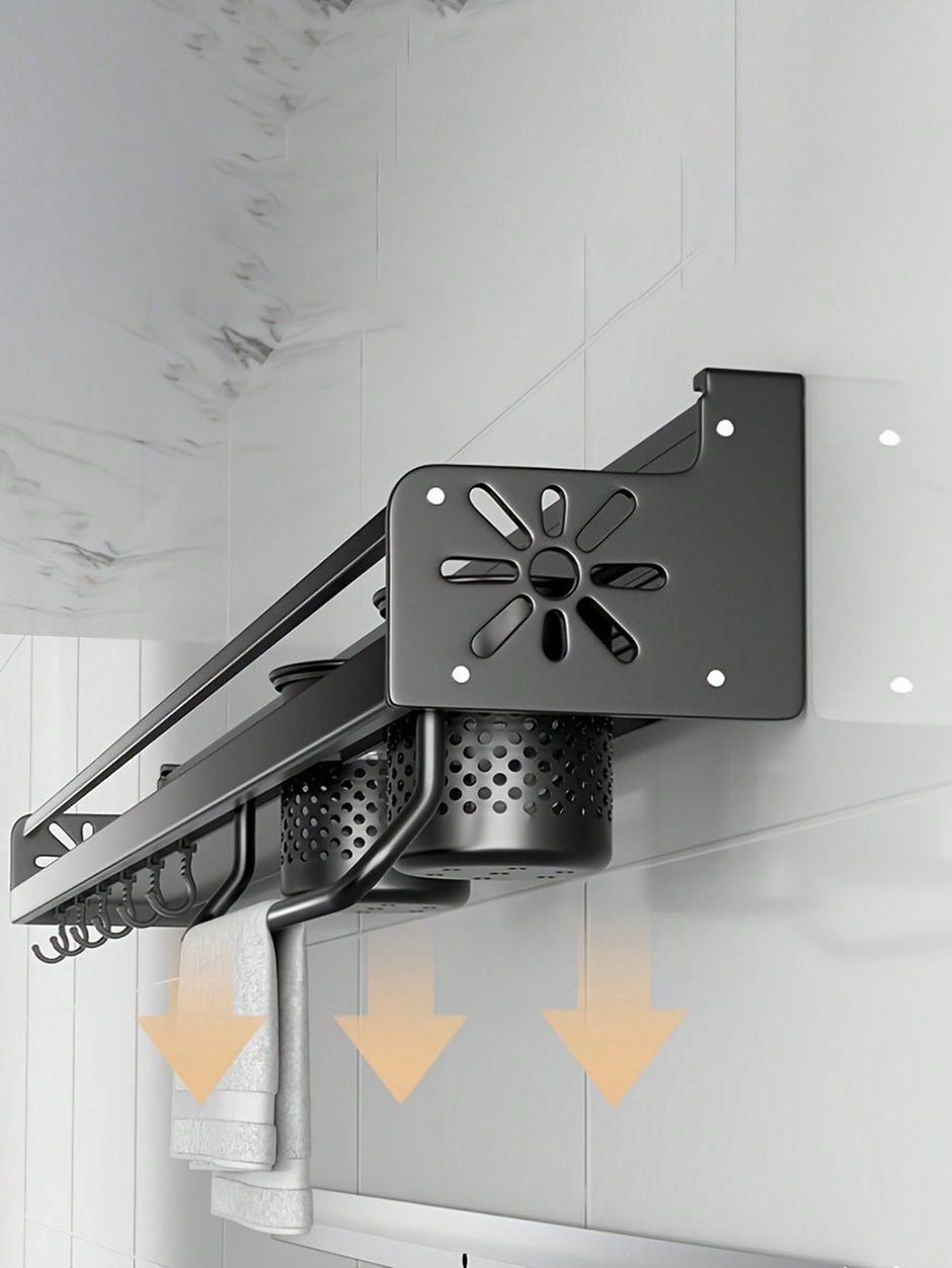 Wall-mounted Space-saving Kitchen Shelf, Non-penetrating Kitchen Wall-mounted Multi-functional Household Storage Rack