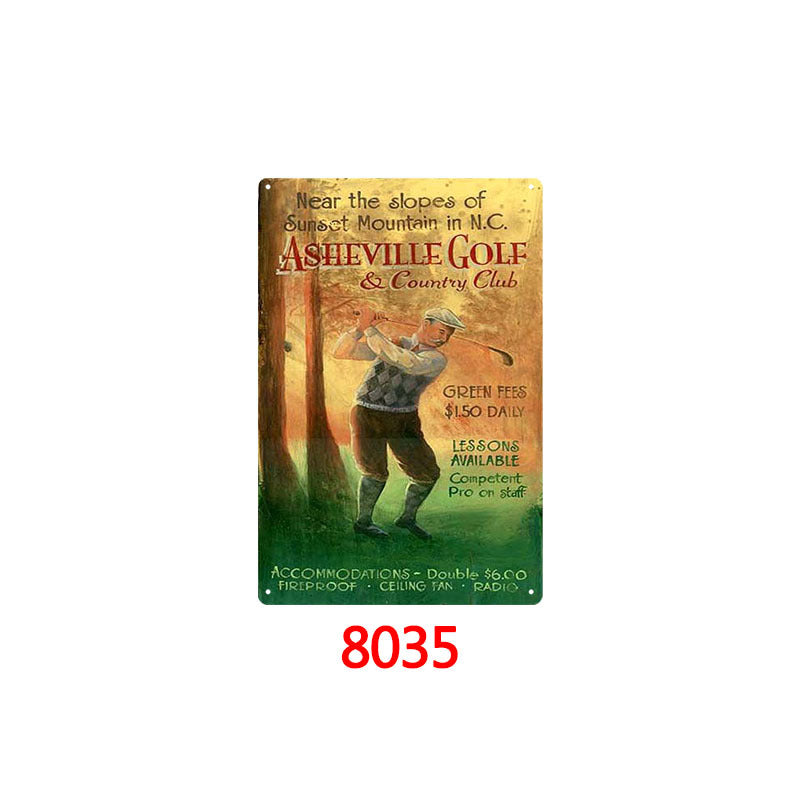 Tin Painting Bar Clothing Store Home Wall Decoration