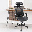 Mesh Office Chair,Ergonomic Office Chairs With Wheels,Adjustable Lumbar Support,Armrest,Headrest-Tilt High Back Desk Chair With Mute Wheel For Office, Home, Gaming