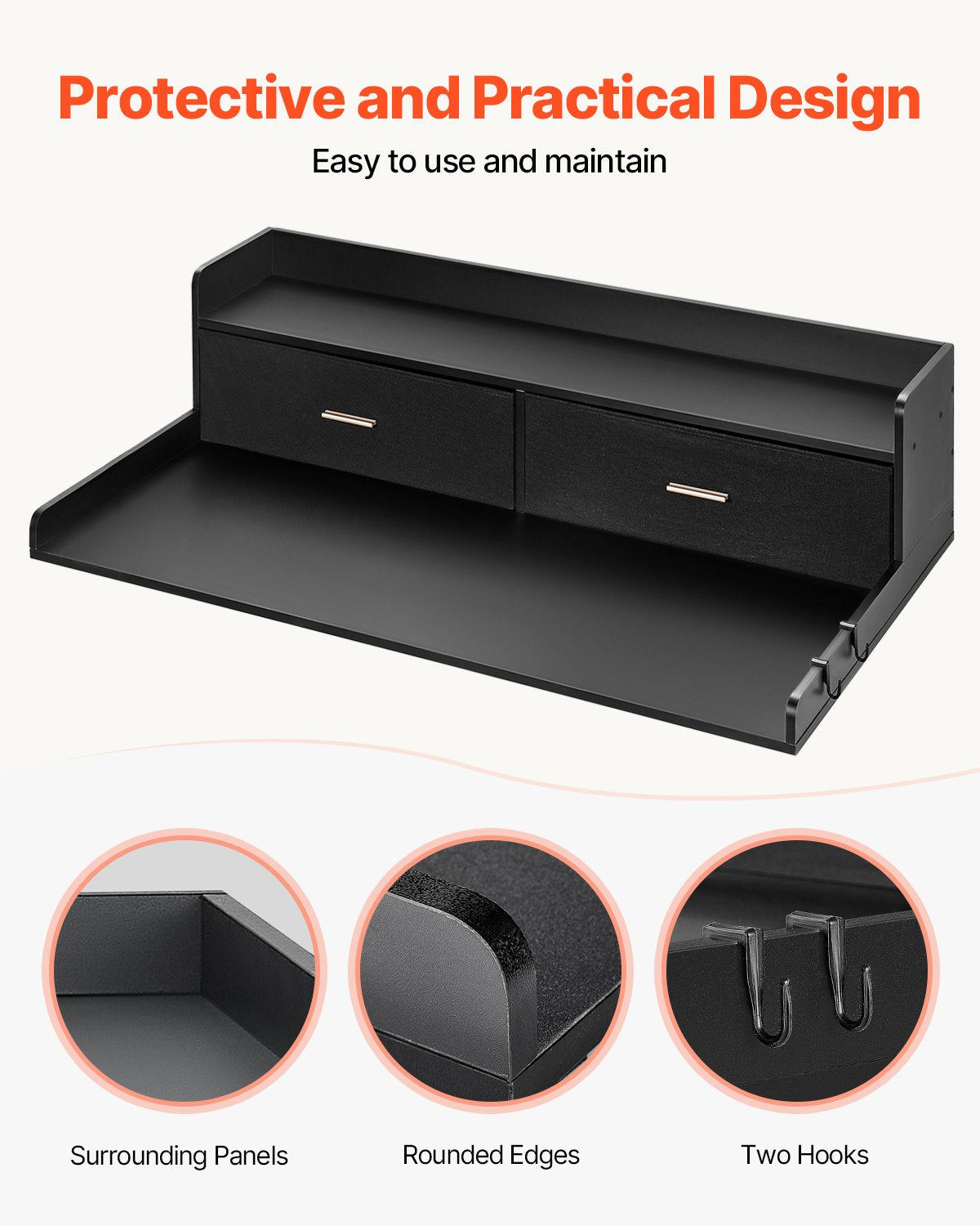 Washer Dryer Countertop, 27.5 Depth X 54 Width, Washer Dryer Wood Top For Laundry Room Organization With 2 Drawers Shelf