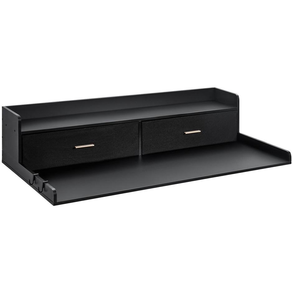 Washer Dryer Countertop, 27.5 Depth X 54 Width, Washer Dryer Wood Top For Laundry Room Organization With 2 Drawers Shelf