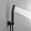 Brass Matte Black Shower Faucet With Shower System,10 Inch Shower Head And Handheld Spray Bathroom Combination
