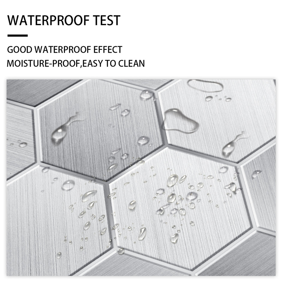 Hexagon Stick Kitchen Backsplash Tiles, Mosaic Tile Stickers Pvc Peel And Stick Backsplash Self Adhesive Decor For Kitchen Backsplash