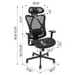 Mesh Office Chair,Ergonomic Office Chairs With Wheels,Adjustable Lumbar Support,Armrest,Headrest-Tilt High Back Desk Chair With Mute Wheel For Office, Home, Gaming