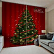 Christmas Pattern Home Decoration Living Room Bedroom Window Curtains