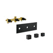 Brass Matte Black Shower Faucet With Shower System,10 Inch Shower Head And Handheld Spray Bathroom Combination