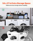 Washer Dryer Countertop, 27.5 Depth X 54 Width, Washer Dryer Wood Top For Laundry Room Organization With 2 Drawers Shelf