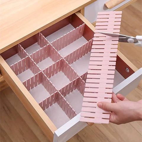 4pcs Cuttable Drawer Dividers for DIY Storage Organization
