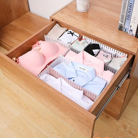 4pcs Cuttable Drawer Dividers for DIY Storage Organization